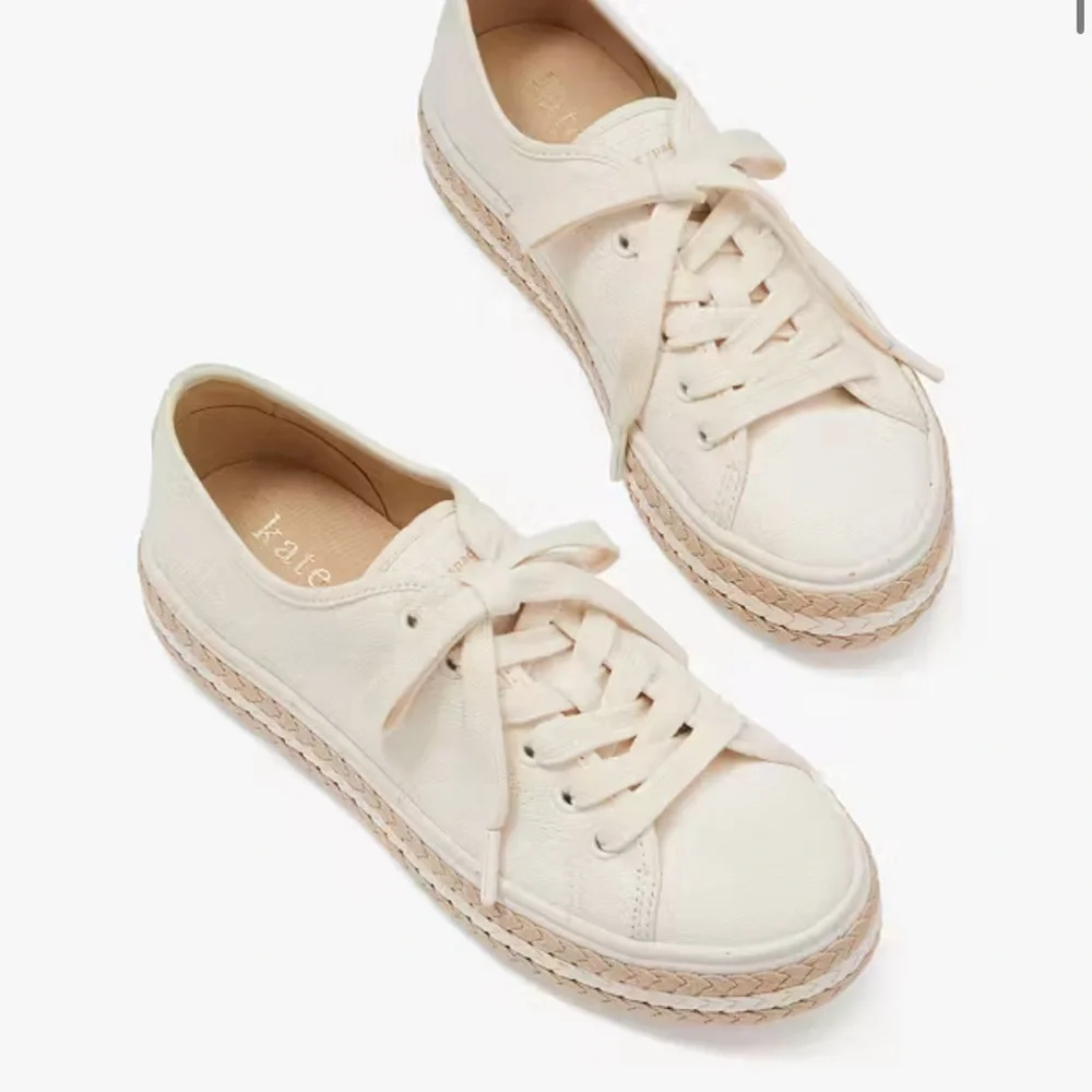 Kate Spade New in Box Taylor Sneakers KG544 Cream